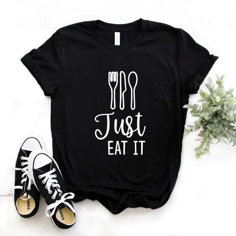 

Просто есть это письмо печати для женщин футболка с коротким рукавом и круглым вырезом, Свободная Женская футболка женская футболка Топы, о...