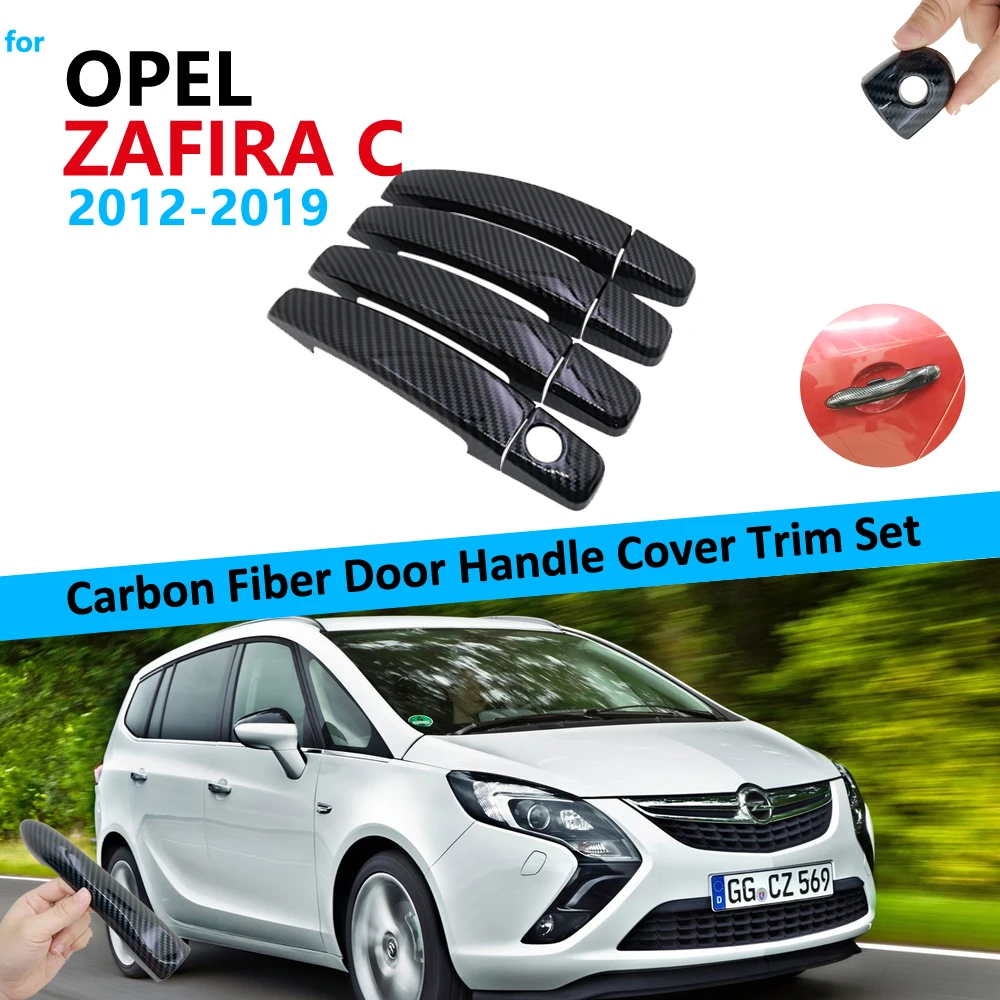 Комплект обшивки ручки двери из углеродного волокна для Opel Vauxhall Zafira C Tourer подарок