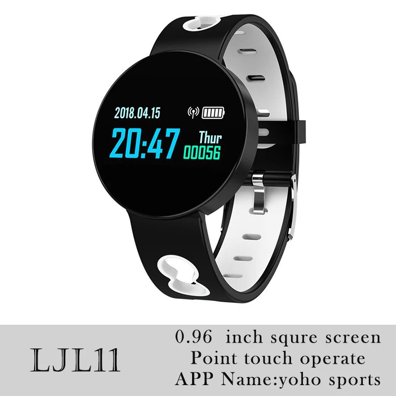 LJL11 Black White 696, Q9, Смарт часы, водонепроницаемые, с напоминанием о звонках, умные часы, для мужчин, с монитором сердечного ритма, модные, фитнес-трекер, наручные часы для женщин - Цвет: LJL11 Black White