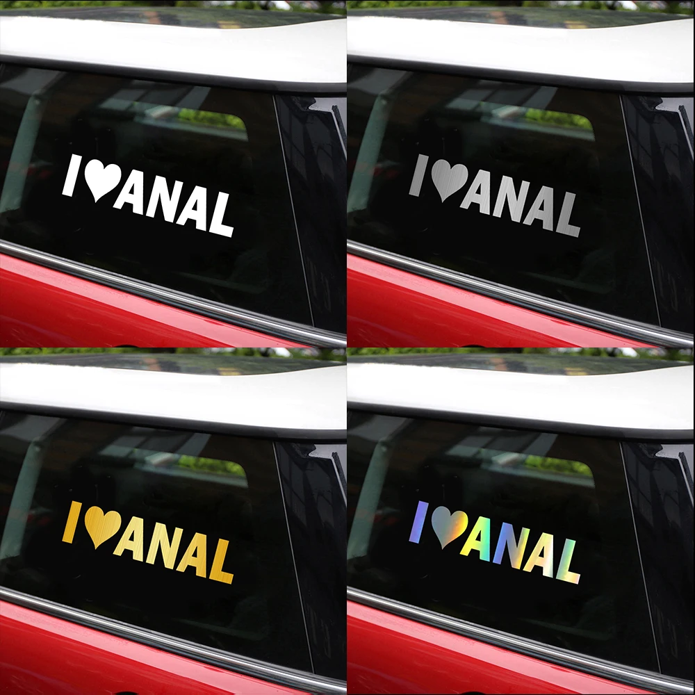 Автомобильная наклейка 15*4 см Виниловая с надписью I LOVE ANAL 6 дюймов забавная для