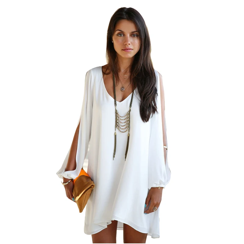 

2022 Новый горячий хит продаж оптовая продажа Новая мода с v-образным вырезом, повседневные свободные Мини платья Размеры размеры S, M, L, XL, XXL