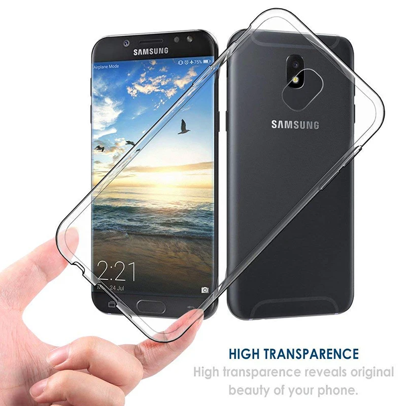 Прозрачная задняя крышка ТПУ чехлы для Samsung Galaxy J3 2017 версия ЕС Pro чехол прозрачный