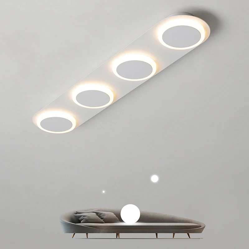 

Minimalism Led Acrylic Chandeliers For Bedroom Living Room Balcony Aisle Lights Lighting White Lustre Lampadari Kitchen Fixtures