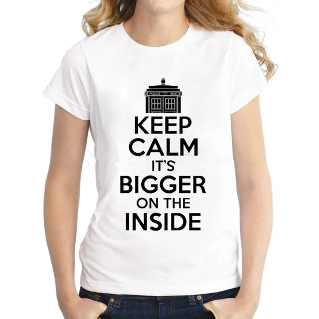 Доктор Кто Дизайн Новая модная женская футболка с надписью Keep Calm Женский