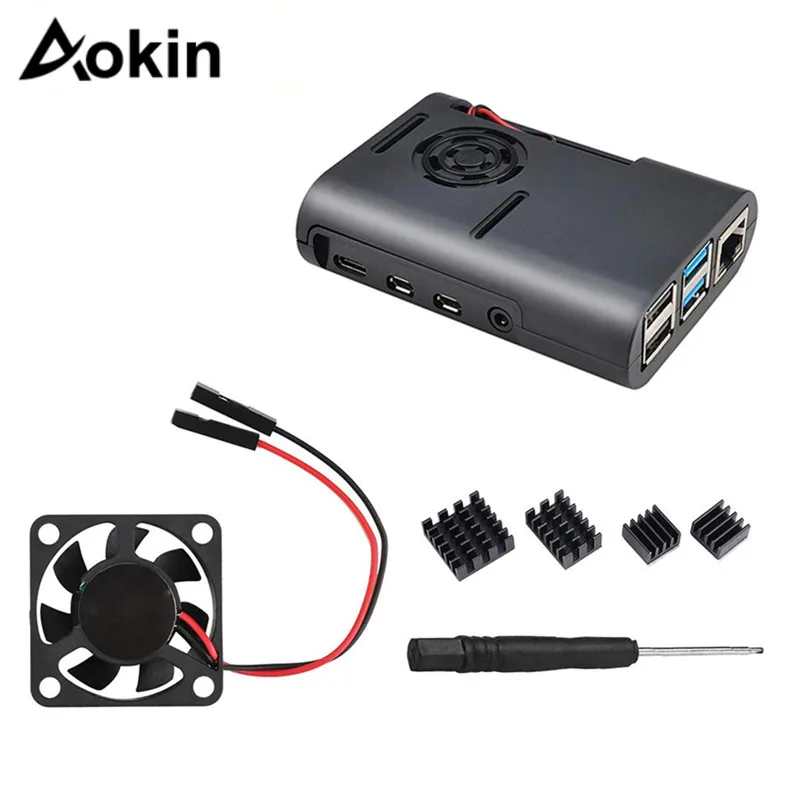 Чехол для Raspberry Pi 4 пластиковый защитный чехол черный белый прозрачный корпус 3 шт.