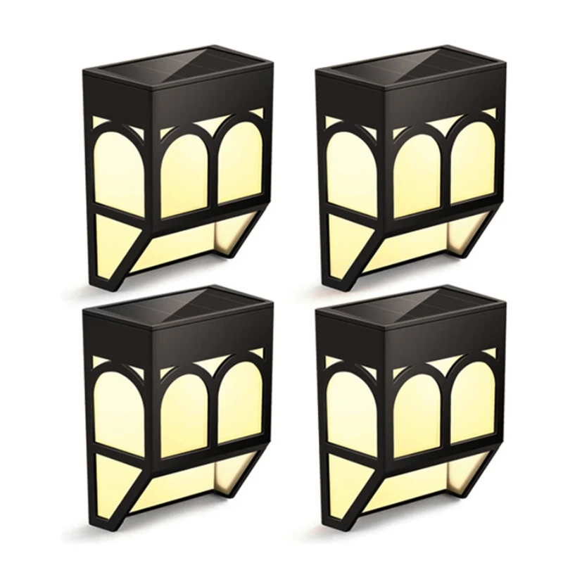 

Outdoor solar light,2 patterns Solar deck light-warm,for garden decoration,fence,courtyard,deck,front door,staircase 4pc