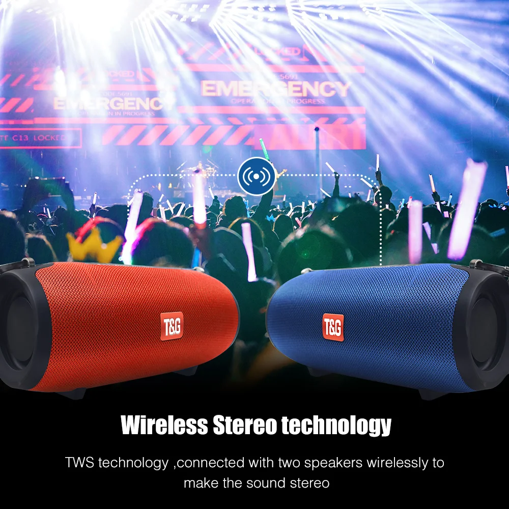 Bluetooth динамик 40 Вт Высокая мощность Портативная колонка двойной диафрагмы стерео