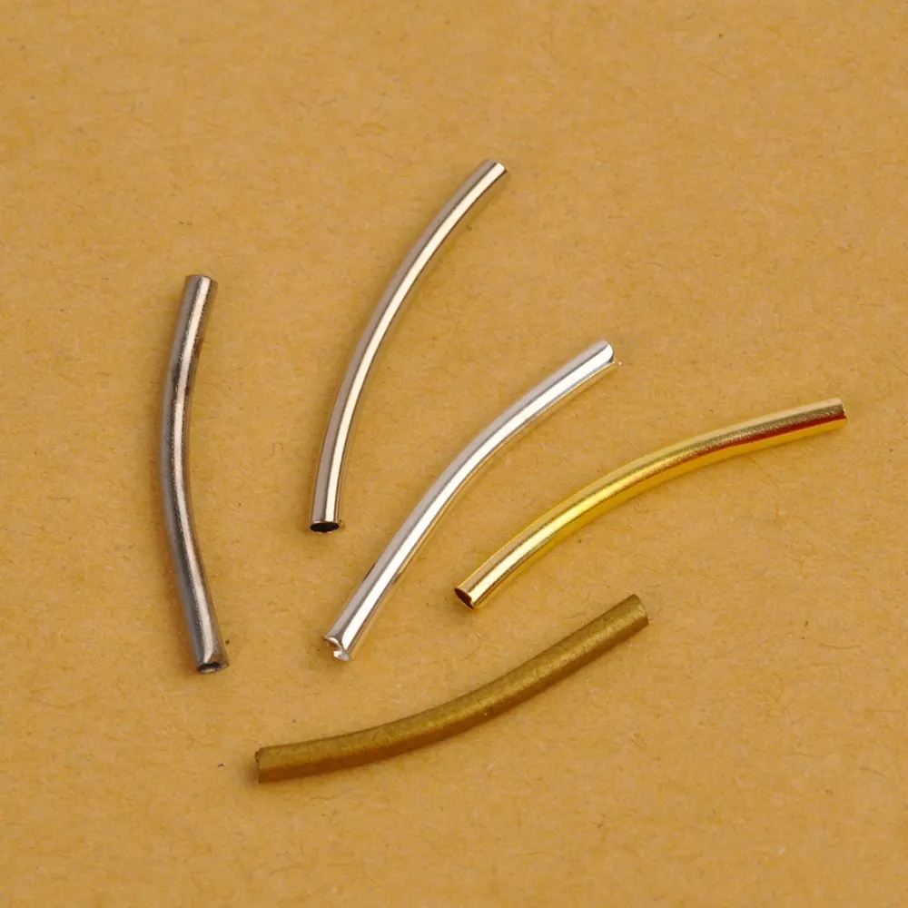 Трубки для ювелирных изделий 1000 шт. золотистые серебристые бронзовые тупой