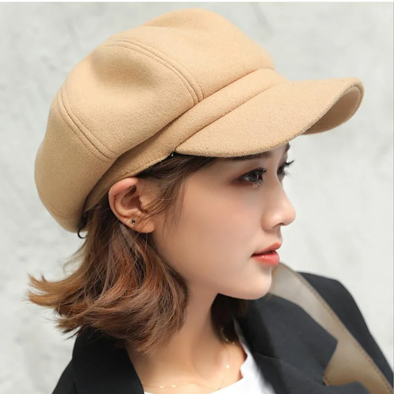 

New Octagonal Baker Peaked Beret Driving Hat Newsboy Caps Arrive Women Newsboy Gatsby Cap Female Sunscreen Painter Tour Hats