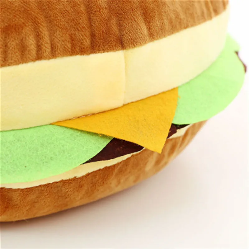 New creative burger plush toy soft padded plush cushion pillow cute hamburger pillow boy girl birthday gift 30/50 cm WJ292 images - 6