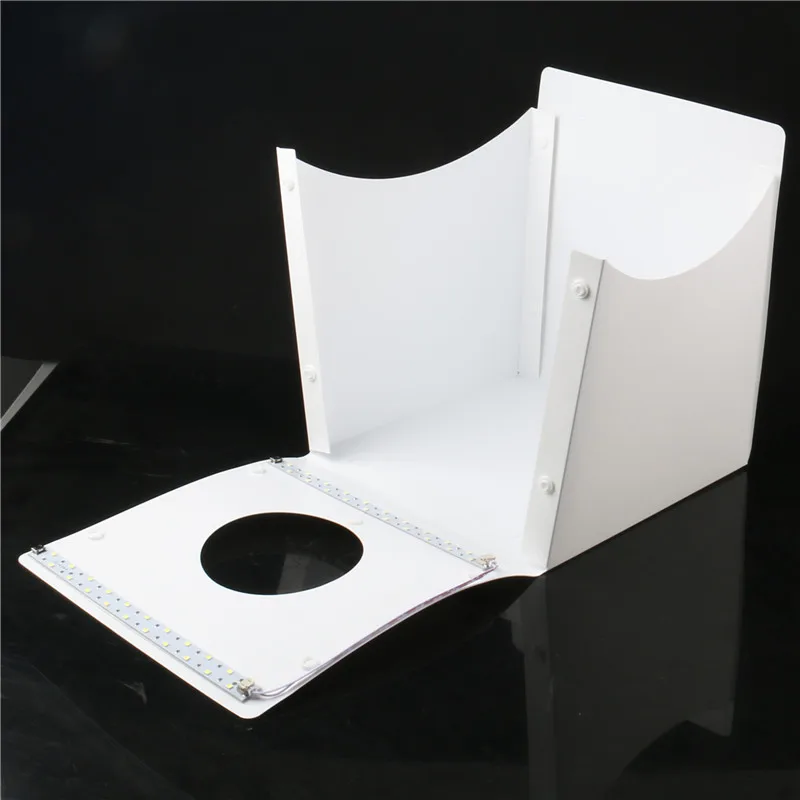 Portable Folding Lightbox Photography Studio Softbox 2 Panel LED Light Soft Box Tent Kit With 6-color background for DSLR Camera |