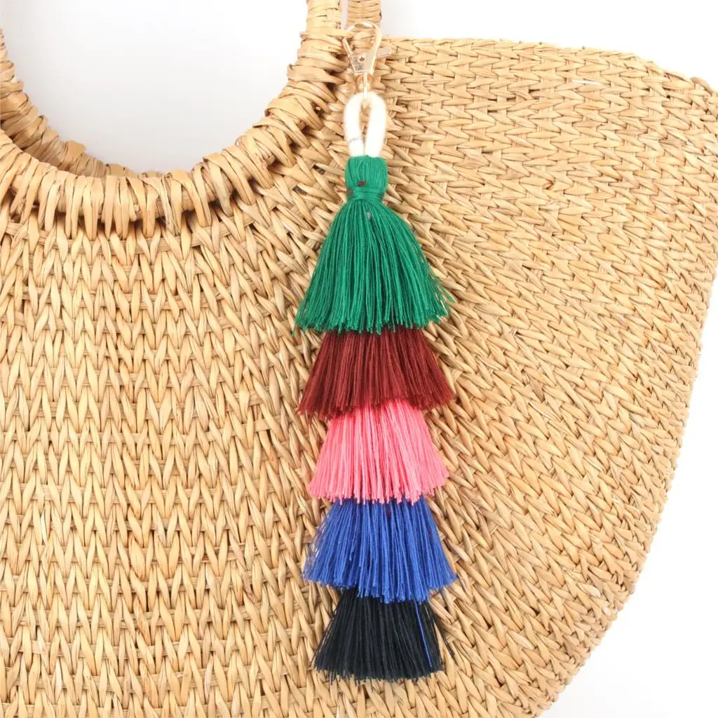 1 шт. богемная ручная работа многослойный хлопковый Бохо брелок с кисточками