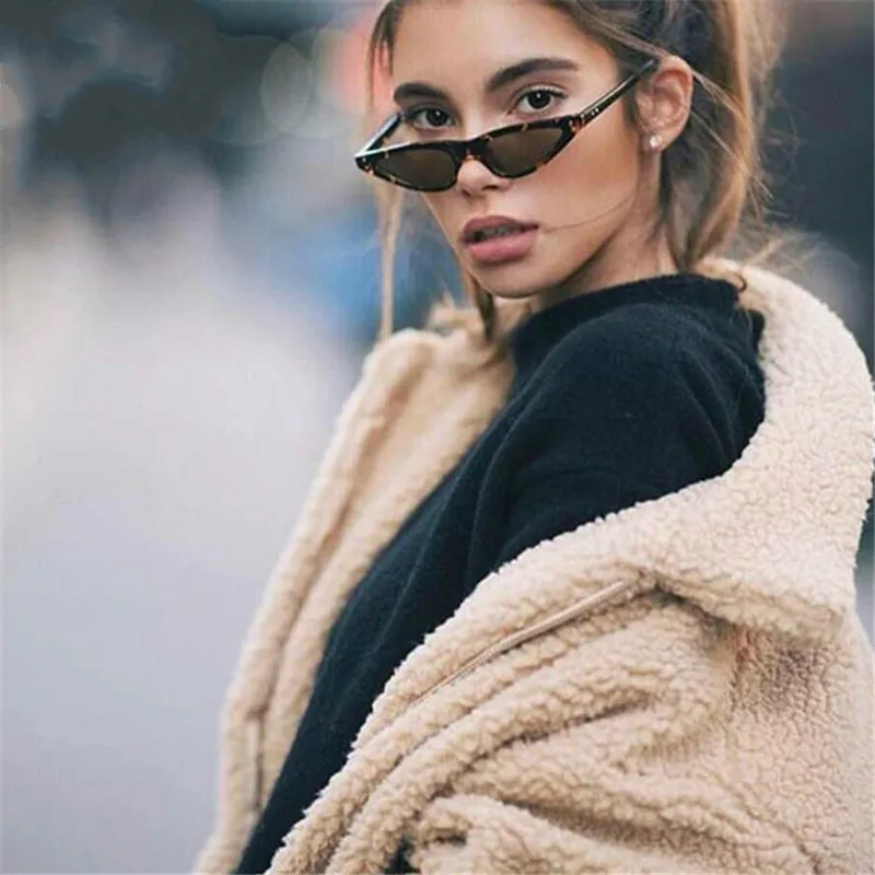 

2021 Mini Frame Rice Nail Sunglasses Women Candy Color Small Frame Cateye Triangle Vintage Sun Glasses Outdoor Oculos De Sol