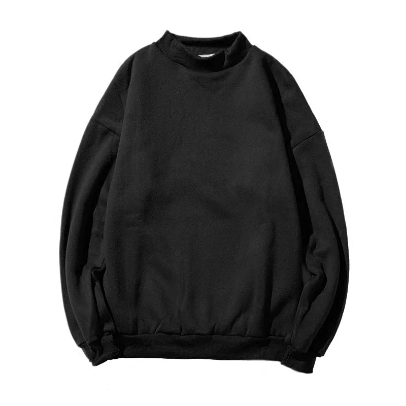 

Turtleneck Korean Style Casual Men Hoodies Sweatshirts Autumn Winter Cotton Loose Plush Warm Soft Male Streetwear Daily Pullover