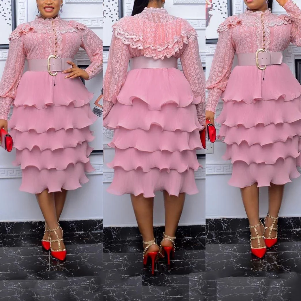 

Черное сексуальное облегающее платье для женщин, кружевное модное элегантное женское вечернее платье до середины икры с длинным рукавом и ...