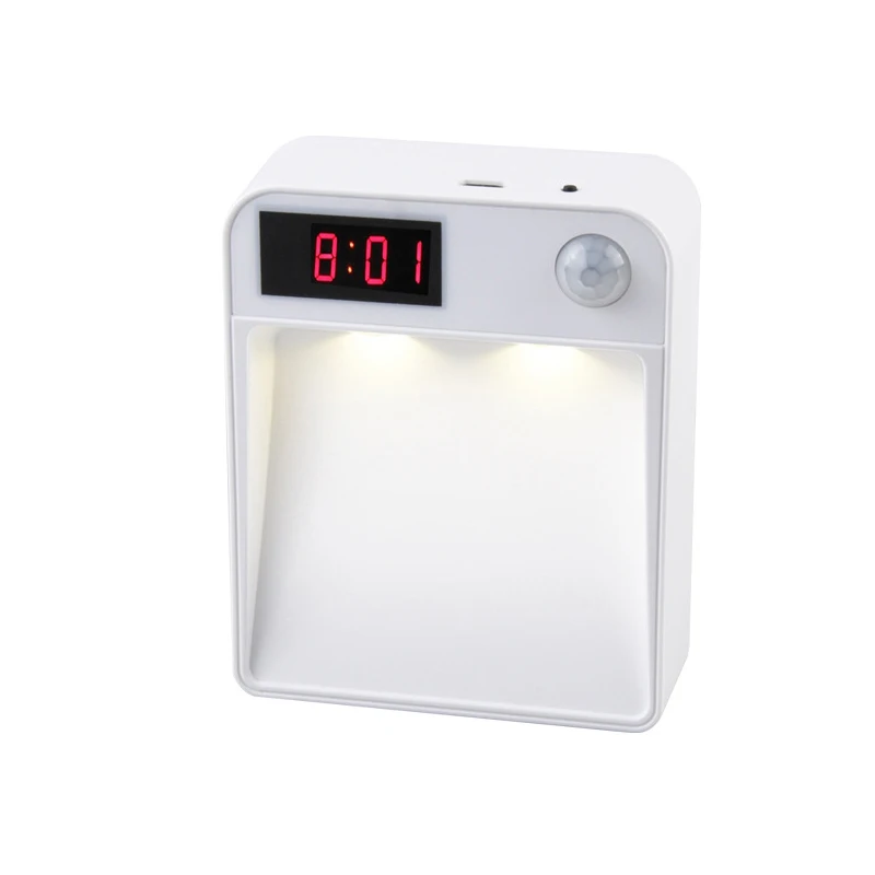 

Clock Night Light RGB Wake Up Lights Motion Sensor Closet Stair Room Lamp For Kids Gifts Baby Children Bedroom Decor Lamps