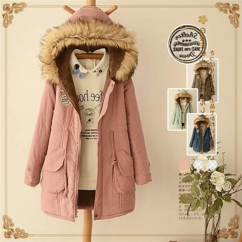 

new women's season autumn and cotton winter padded jacket women's Plush thickened cotton padded jacket medium