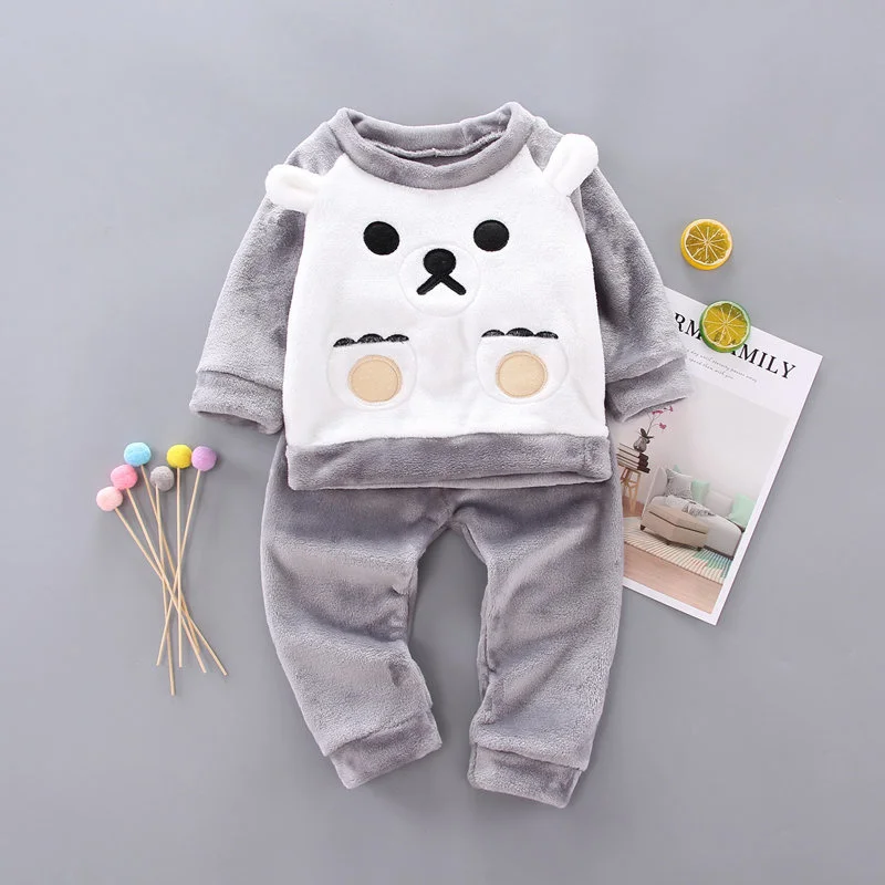 Зимние Детские пижамные комплекты 2020 теплая Пижама для мальчиков утепленная