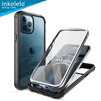 inkolelo apple iphone 12 pro max case 360 degree full body protection anti scratch shockproof front and back protective cover