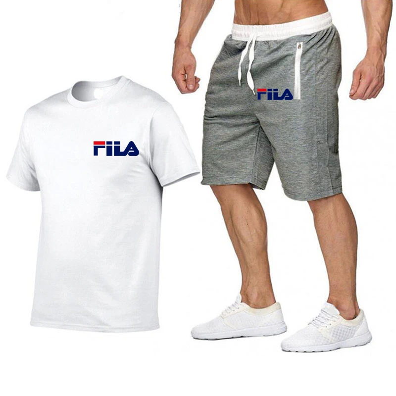 Ropa Deportiva de ocio para hombre костюм с принтом letras для correr camiseta y pantalones 2 piказа moda verano |Мужские
