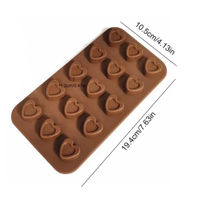 

Loving Heart Shape Silicone Fondant Mold DIY Colorful Sweet Heart Chocolate Candy Paste Cake Decorating Tool Mold