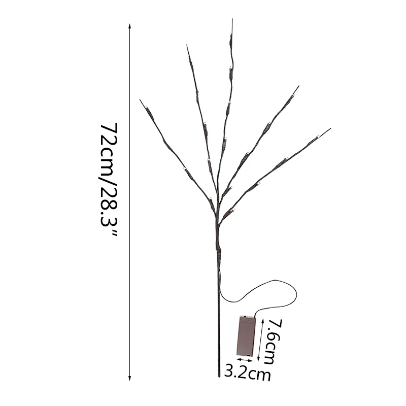 

1pc Simulation Tree Branch Led Light String Wedding Party Christmas Decorations for Home Vase Filler Bedroom Decor Fairy Lights