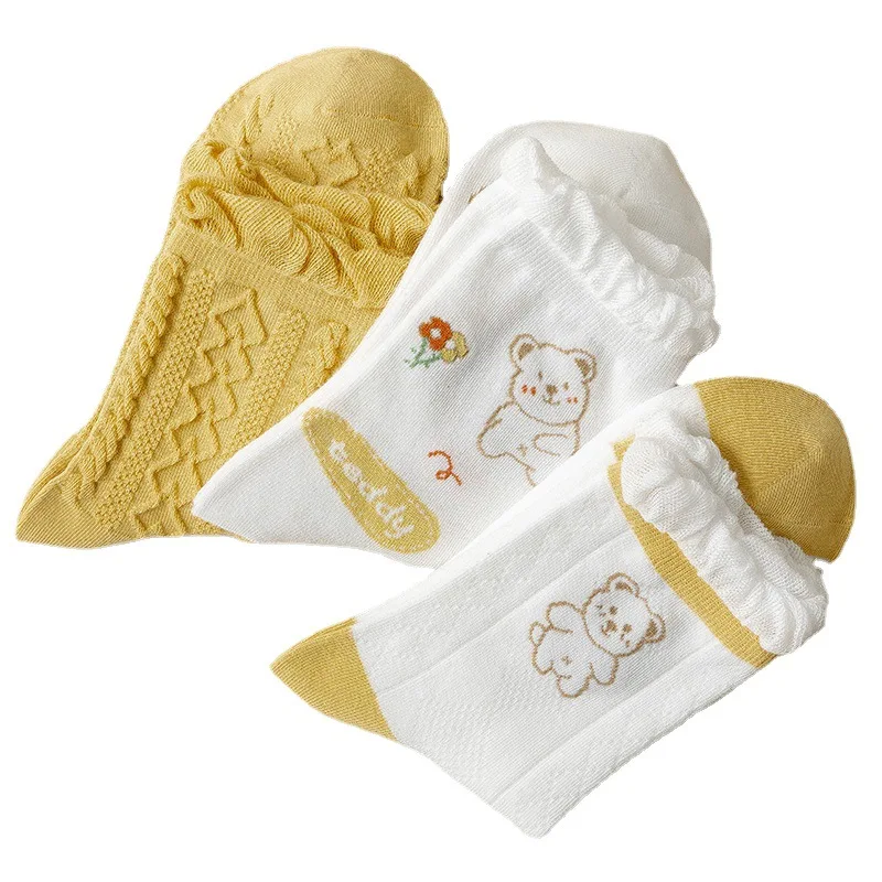 

Japanese Cute Girl Socks Middle Tube Thin Ins Tide Fashion Breathable Comfortable Cotton Sock For Women Spring And Summer Trend