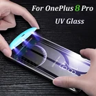 Закаленное стекло для OnePlus 8, 9 Pro, жидкий клей, анти-синий, фиолетовый цвет, защитная пленка для экрана One Plus, 8, 9 Pro, пленка Global OnePlus9