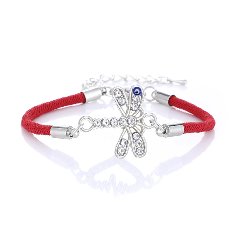 Классические инкрустированные стразы милый браслет Стрекоза для женщин и
