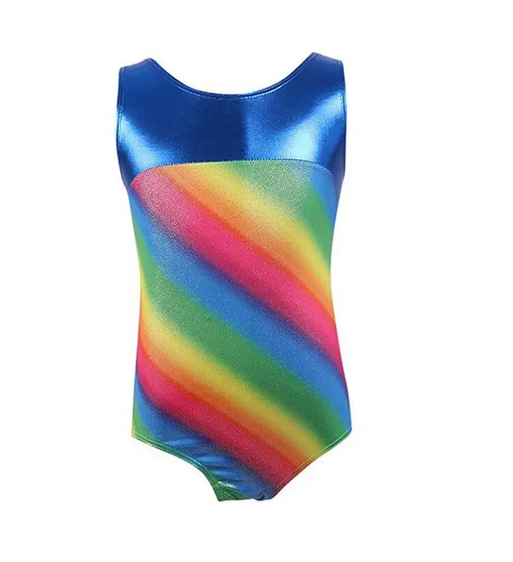 Цельный гимнастический купальник для маленькой девочки балетные костюмы в