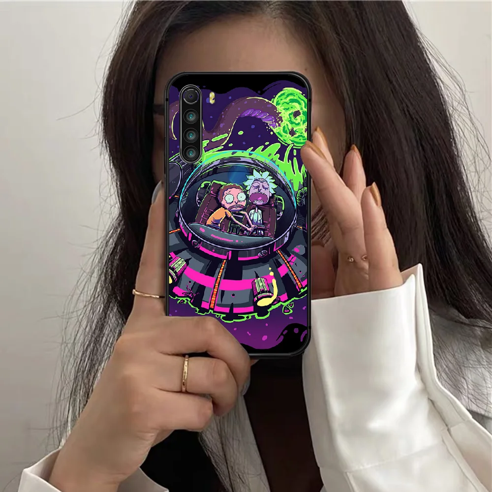 

Ricks or Mortys cartoon Phone Case For XIAOMI Redmi Note 6 7 8 9 10 T Pro K40 black Coque Luxury Cell Painting Waterproof
