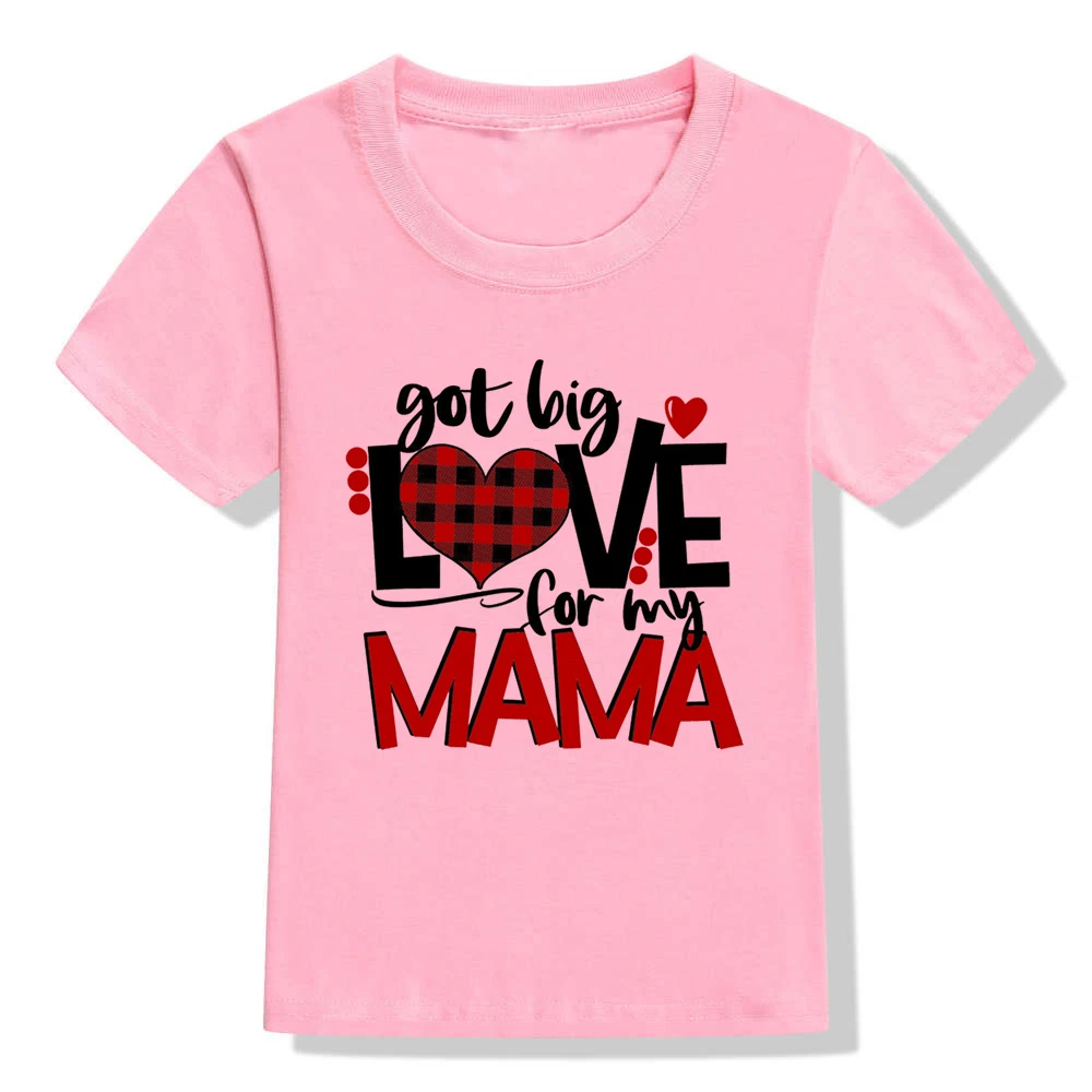 Camiseta a cuadros de San Valent&iacute;n para ni&ntilde;os y ni&ntilde;as, playera bonita de beb&eacute;, camisetas para el D&iacute;a de San Valent&iacute;n-2
