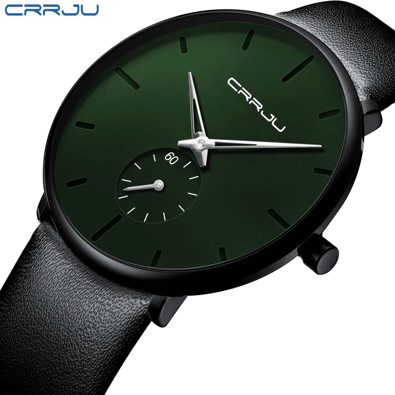 

2021 CRRJU Fashion Quartz Men Watches Top Brand Luxury Leather Male Clock Simple Sport Mens Wrist Watch man Relogio Masculino