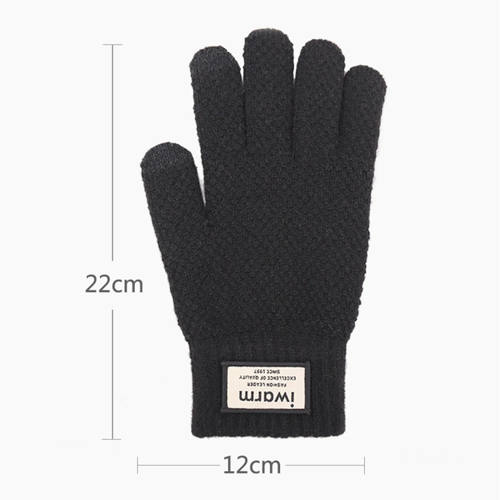 2020 новые мужские трикотажные перчатки с сенсорным экраном зимние шерстяные