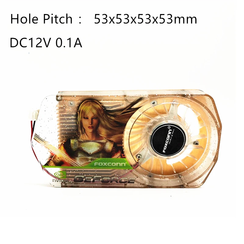 Вентилятор для охлаждения видеокарты Nvidia с прорезями отверстий 53 мм радиаторами