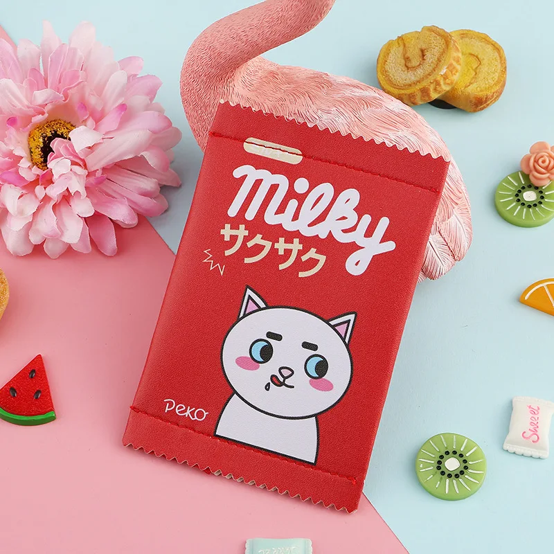 Creative PU Leather Square Cartoon Cookie Bear Coin Purse Korean Style Cute Cartoon Animal Prints Coin Bag Unisex Wallet&Holder