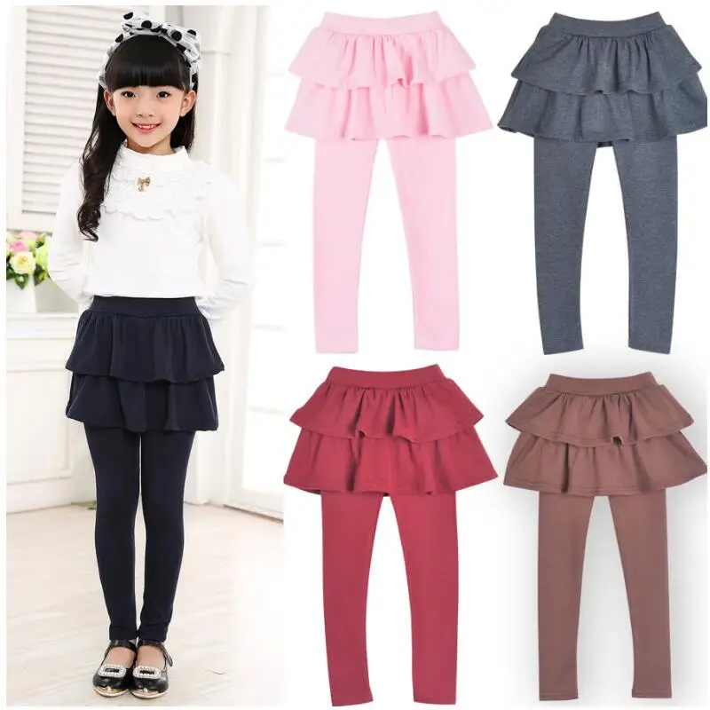 Леггинсы для девочек на весну и осень Детские эластичные хлопковые леггинсы