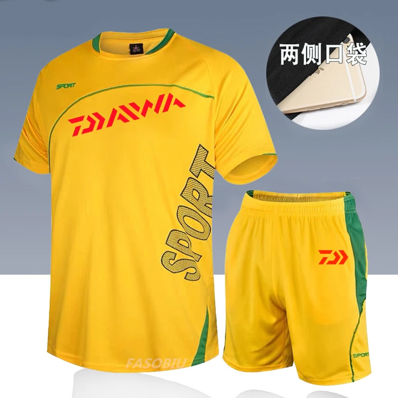 

2021 DAIWA Fishing Suits Men Fishing T Shirt Summer Shorts for Pants Fishing Clothing Outdoor Sportswear Clothes Fishing Wear