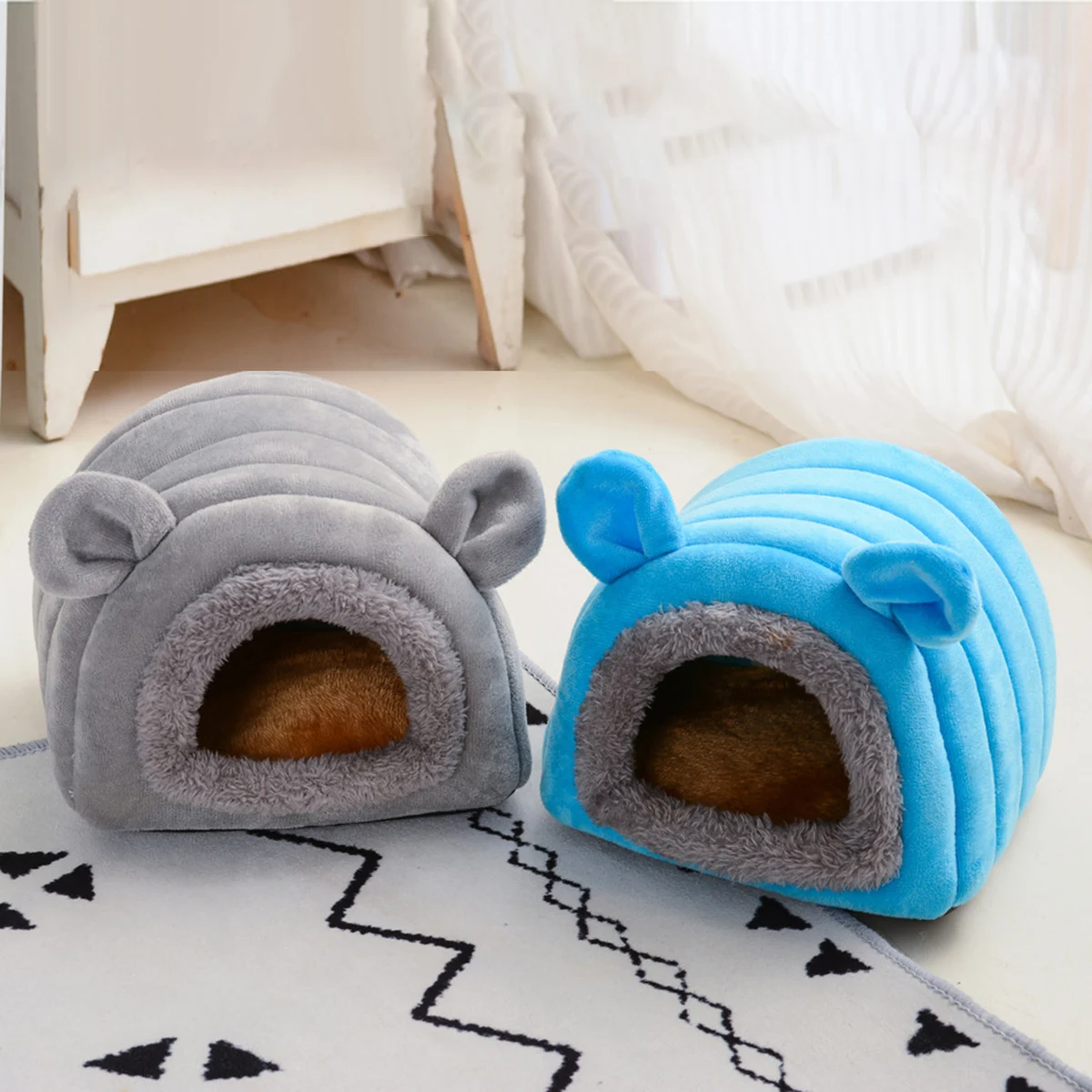 

Warm Guinea Pigs Bed Winter Warm Animal Home Rat Hamster Plush House for Rabbit Rodent Guinea Pig Rat Hedgehog