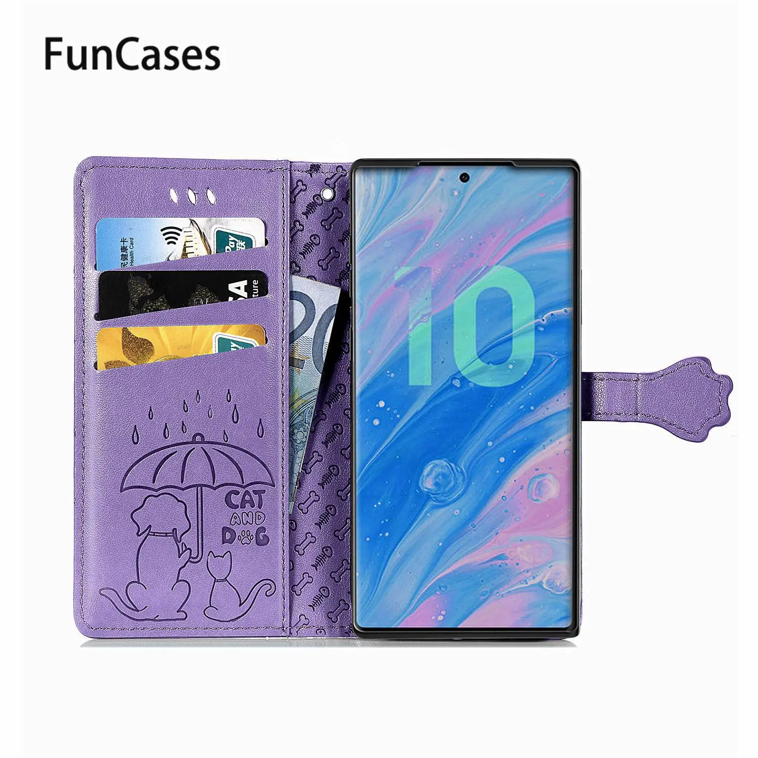 Чехлы для мобильных телефонов Samsung Note 10 мультяшный Чехол книжка из искусственной