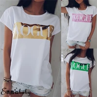 2021 new womens t shirt short sleeved summer thin cotton comfortable quality pattern printing round neck casual top wholesale