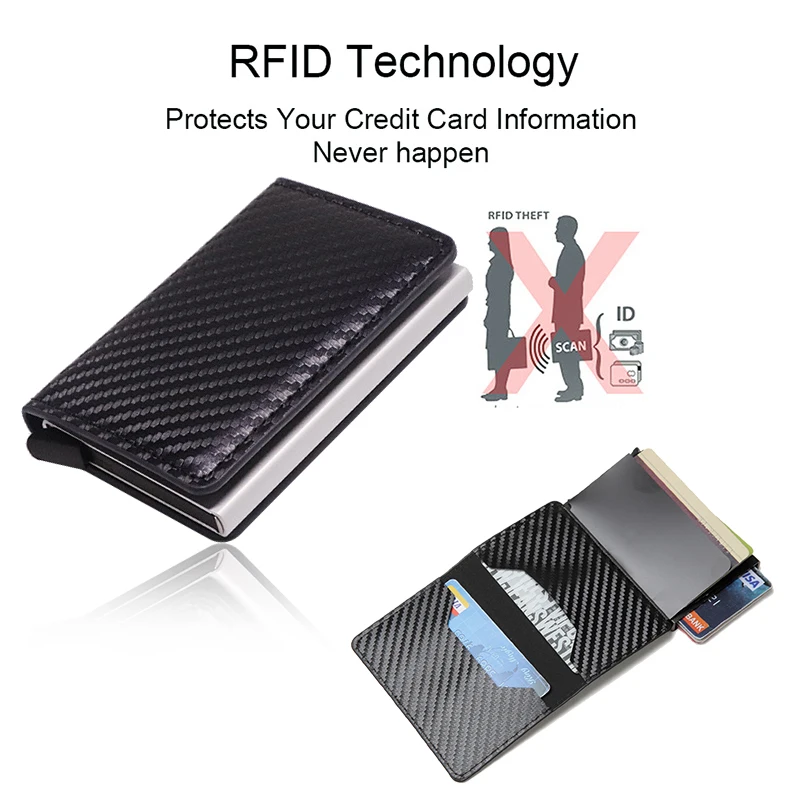 Анти Rfid банк держатель для карт из углеродного волокна Для мужчин кредитной