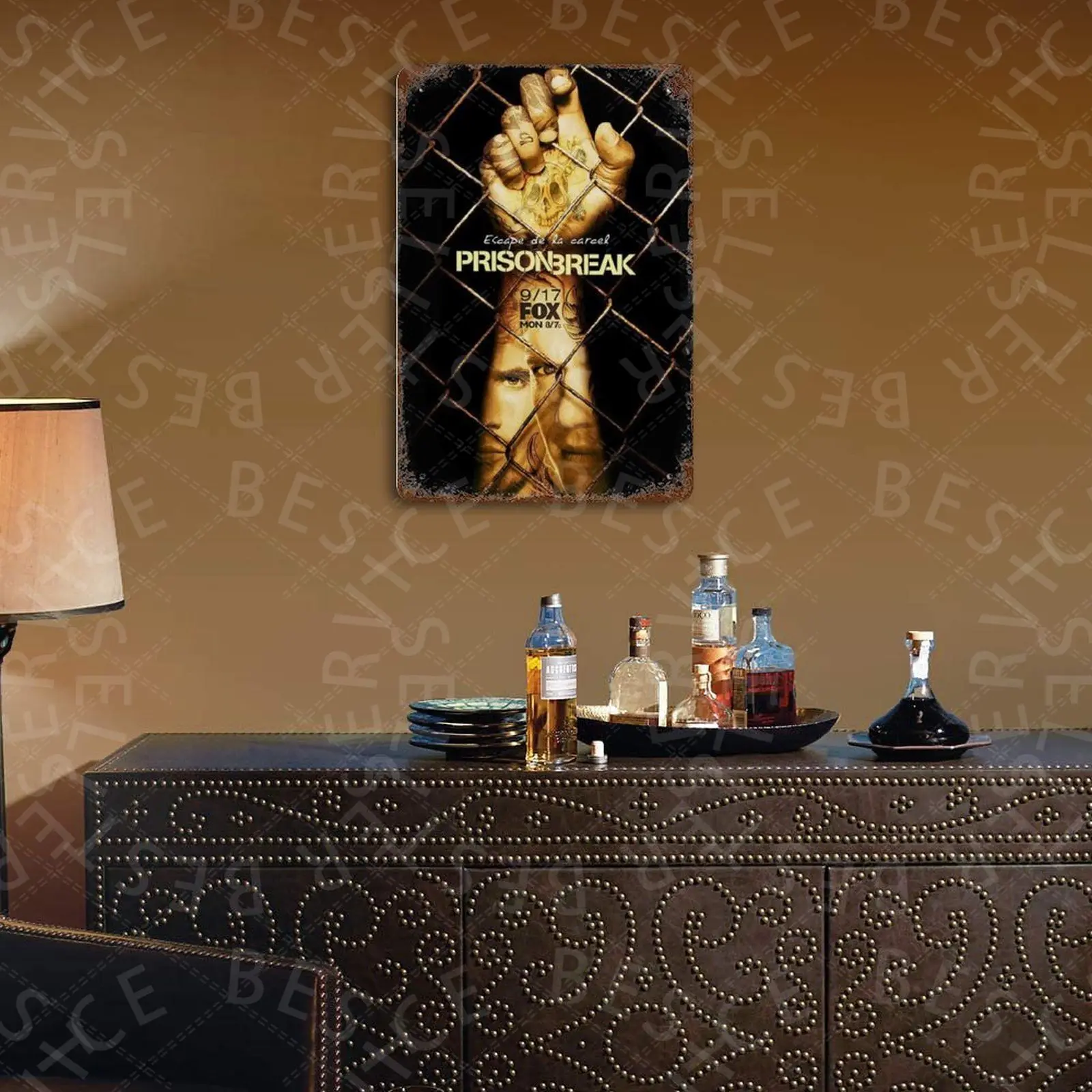 

Escape From Prison Movie Poster Vintage Tin Sign Metal Plate Retro Poster Home Bar Cafe Club Iron Plaque Wall gift