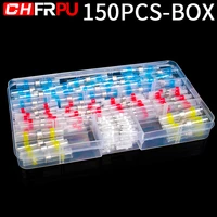 150pcs box seal waterproof welding heat shrinkable wire connector soldering sleeve wire terminal kit marine insulation