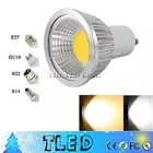 Суперъяркий Светодиодный прожектор с регулируемой яркостью, COB Светодиодная лампа GU10, светодиодная лампочка 7 Вт, 10 Вт, 15 Вт, лампочки теплого белого света 85-265 в
