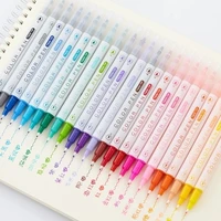 stationery two sides can be used mapping graffiti color mark pen 10pcs free shipping