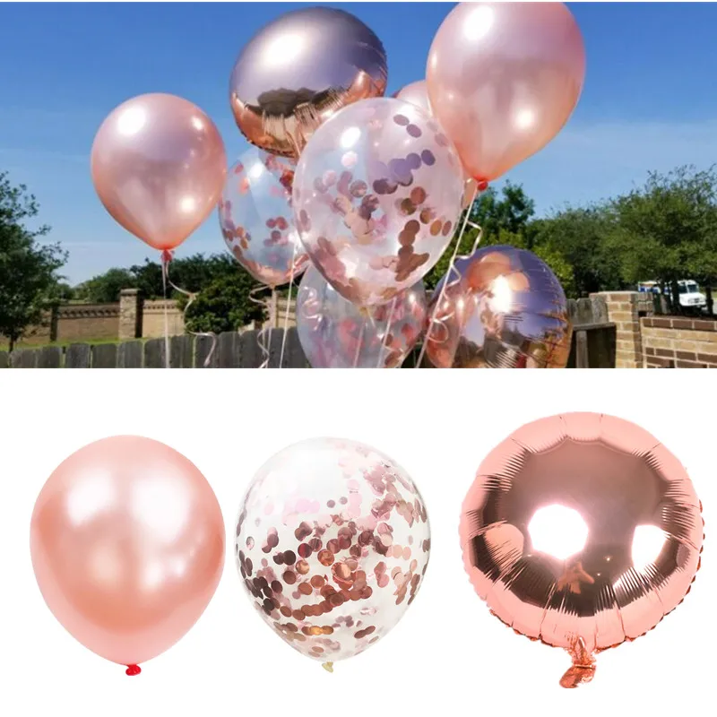 Звезда розового золота сердце шар фольга шампанское шары Свадебная вечеринка