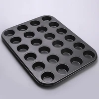 kitchen 24 holes round mini muffin molds diy cupcake cookies fondant baking pan non stick pudding steamed cake mould baking tool