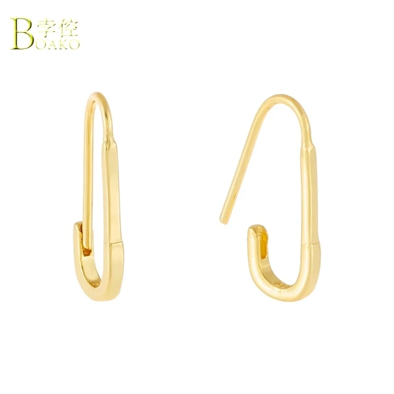 BOAKO 925 стерлингового серебра серьги гвоздики для женщин Pin Роскошные S925 ювелирное