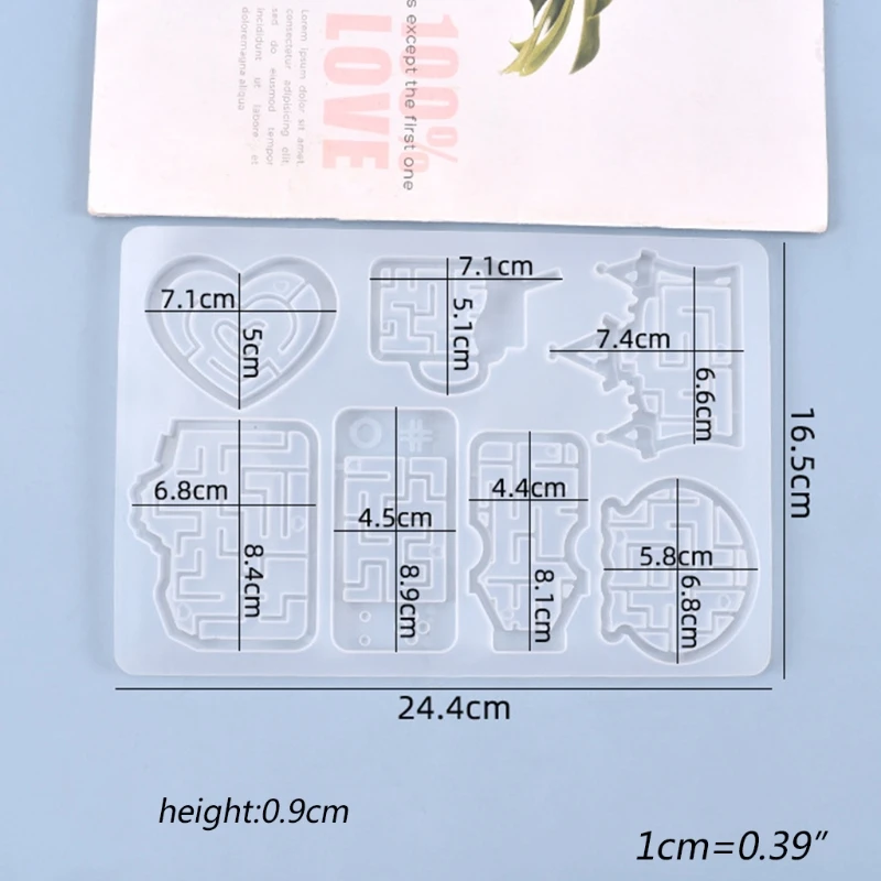 

Quicksand Silicone Mould Crystal Epoxy Resin Mold DIY Crafts Jewelry Making Tool 50PE